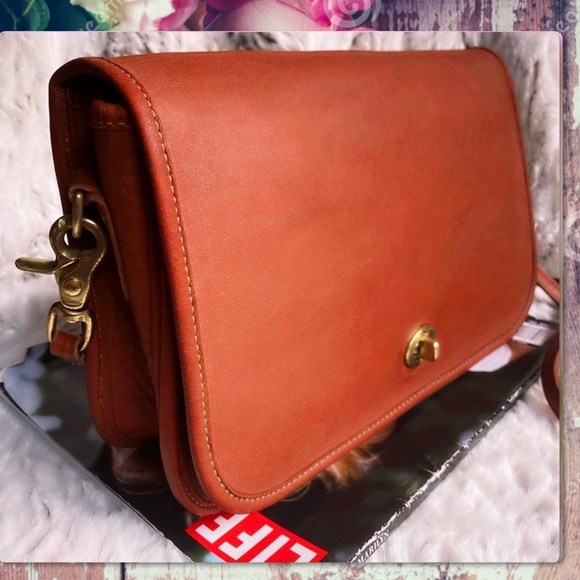 VINTAGE COACH BRITISH TAN CONVERTIBLE CLUTCH CROSSBODY BAG 9635 - Picture 3 of 16